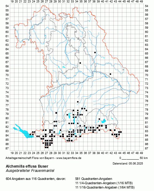 Die Verbreitungskarte zu Alchemilla effusa Buser wird geladen ...