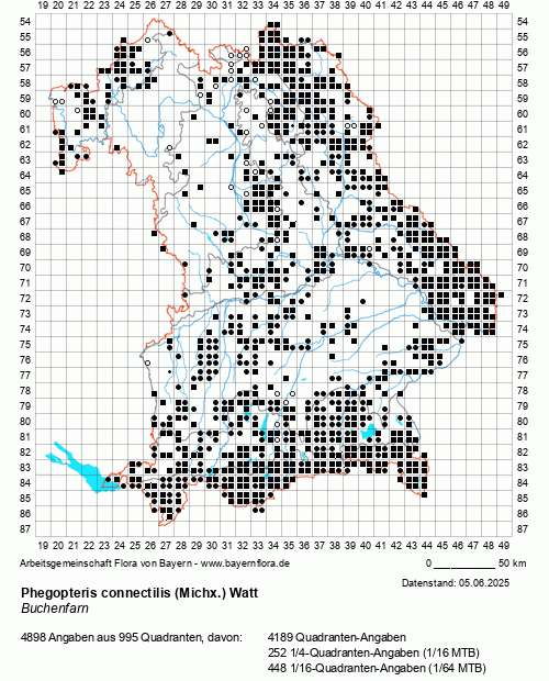 Die Verbreitungskarte zu Phegopteris connectilis (Michx.) Watt wird geladen ...