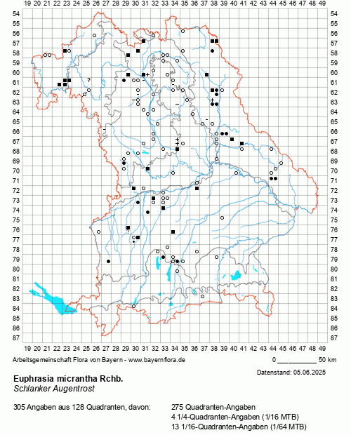 Die Verbreitungskarte zu Euphrasia micrantha Rchb. wird geladen ...