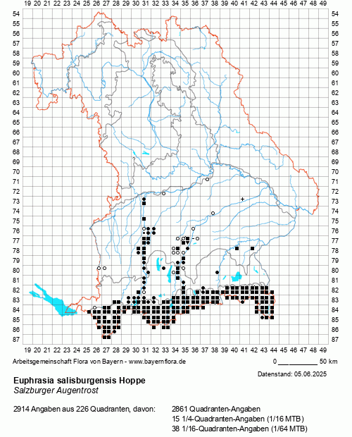 Die Verbreitungskarte zu Euphrasia salisburgensis Hoppe wird geladen ...