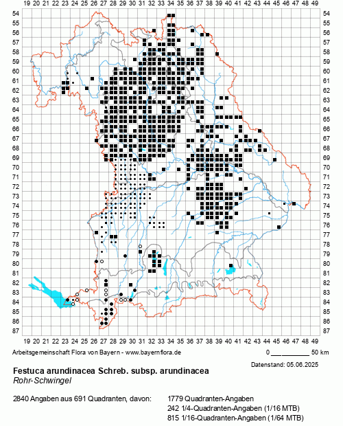 Die Verbreitungskarte zu Festuca arundinacea Schreb. subsp. arundinacea wird geladen ...