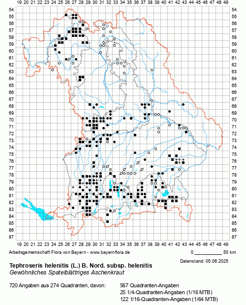 Die Verbreitungskarte zu Tephroseris helenitis (L.) B. Nord. subsp. helenitis wird geladen ...