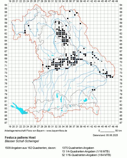 Die Verbreitungskarte zu Festuca pallens Host wird geladen ...