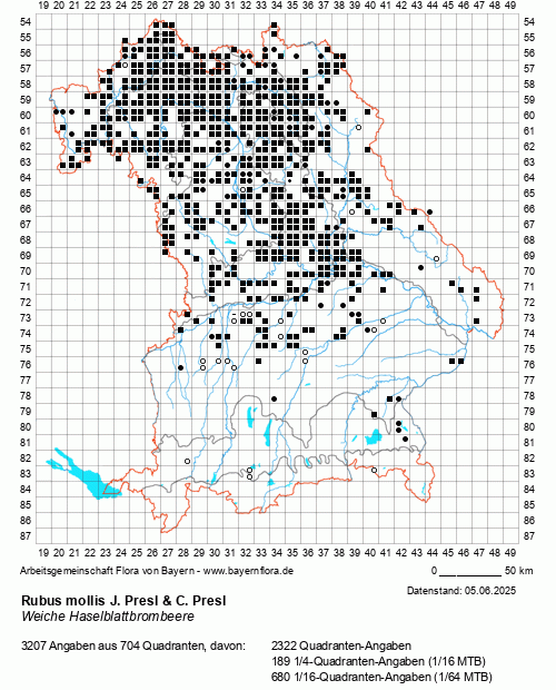 Die Verbreitungskarte zu Rubus mollis J. Presl & C. Presl wird geladen ...
