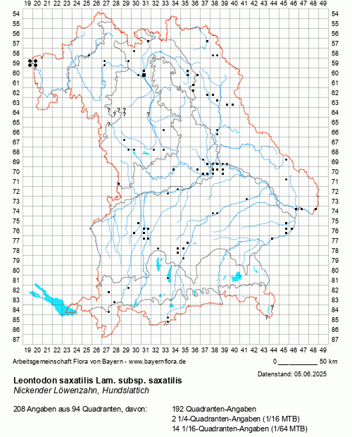 Die Verbreitungskarte zu Leontodon saxatilis Lam. subsp. saxatilis wird geladen ...