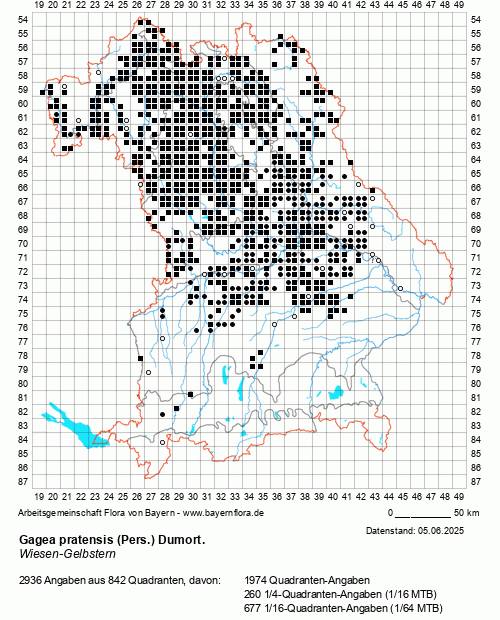 Die Verbreitungskarte zu Gagea pratensis (Pers.) Dumort. wird geladen ...