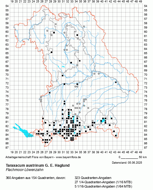 Die Verbreitungskarte zu Taraxacum austrinum G. E. Haglund wird geladen ...