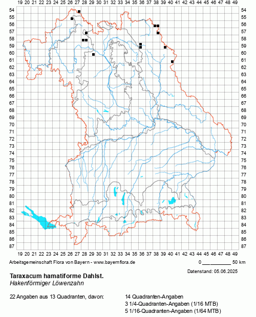 Die Verbreitungskarte zu Taraxacum hamatiforme Dahlst. wird geladen ...