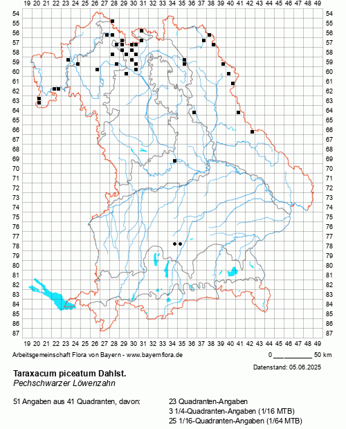 Die Verbreitungskarte zu Taraxacum piceatum Dahlst. wird geladen ...