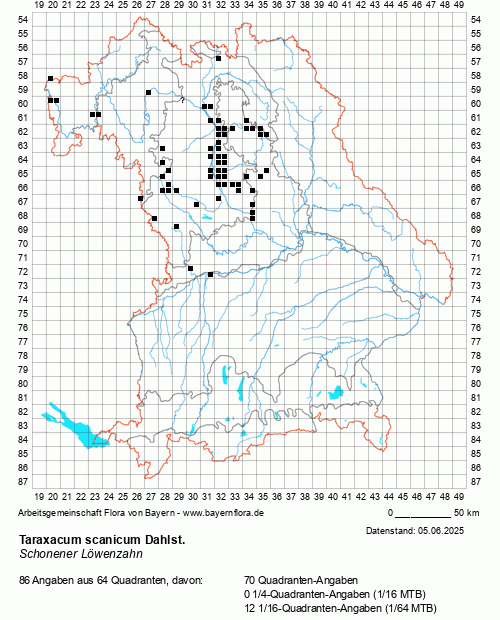Die Verbreitungskarte zu Taraxacum scanicum Dahlst. wird geladen ...