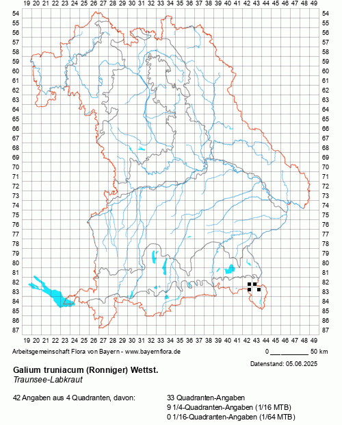 Die Verbreitungskarte zu Galium truniacum (Ronniger) Wettst. wird geladen ...