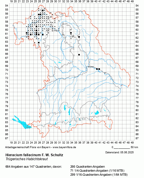 Die Verbreitungskarte zu Hieracium fallacinum F. W. Schultz wird geladen ...