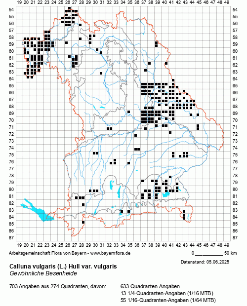 Die Verbreitungskarte zu Calluna vulgaris (L.) Hull var. vulgaris wird geladen ...