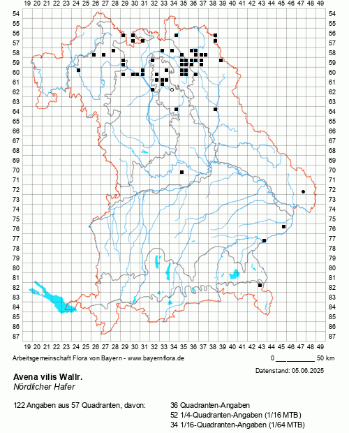 Die Verbreitungskarte zu Avena vilis Wallr. wird geladen ...