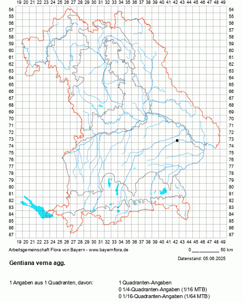 Die Verbreitungskarte zu Gentiana verna agg. wird geladen ...