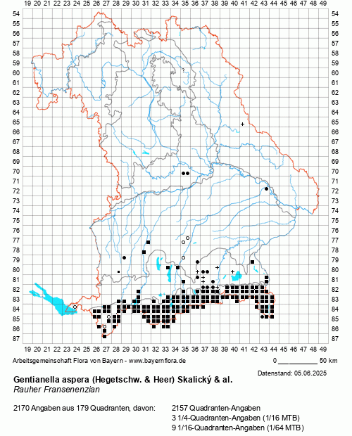 Die Verbreitungskarte zu Gentianella aspera (Hegetschw. & Heer) Skalický & al. wird geladen ...