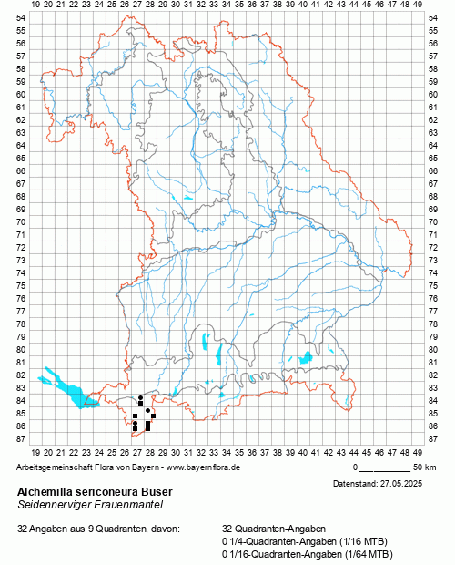 Die Verbreitungskarte zu Alchemilla sericoneura Buser wird geladen ...