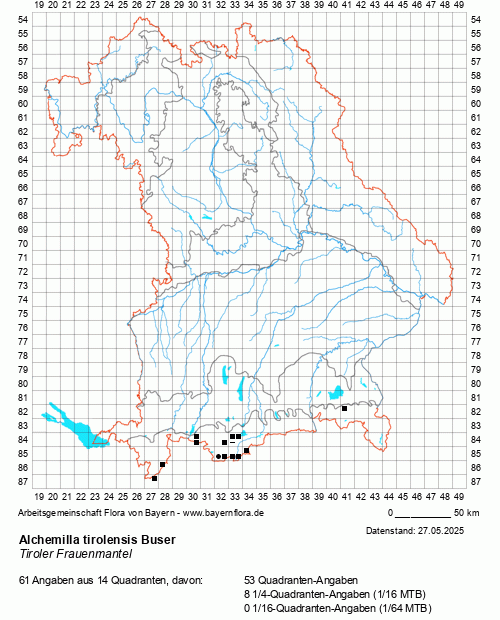 Die Verbreitungskarte zu Alchemilla tirolensis Buser wird geladen ...