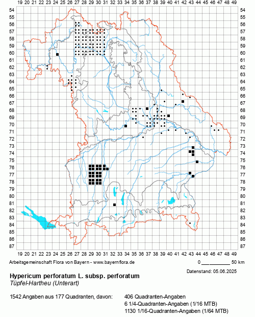 Die Verbreitungskarte zu Hypericum perforatum L. subsp. perforatum wird geladen ...