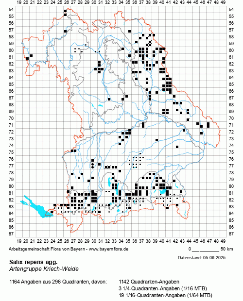 Die Verbreitungskarte zu Salix repens agg. wird geladen ...