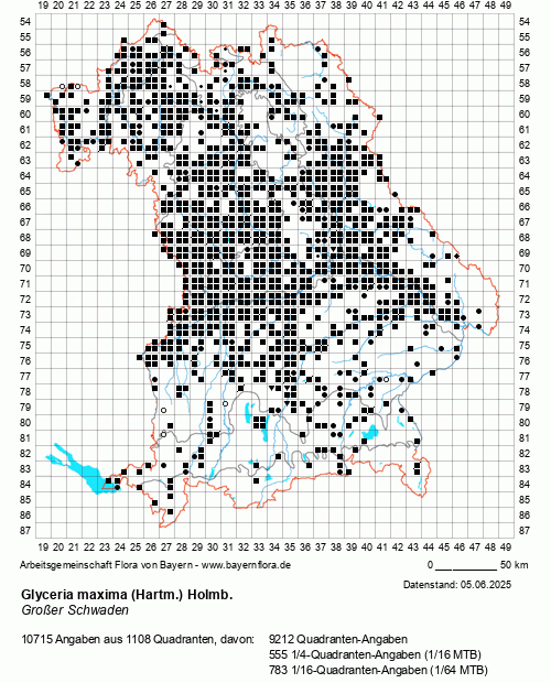 Die Verbreitungskarte zu Glyceria maxima (Hartm.) Holmb. wird geladen ...