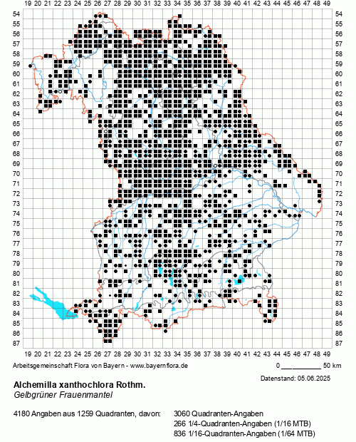 Die Verbreitungskarte zu Alchemilla xanthochlora Rothm. wird geladen ...