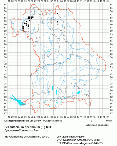 Die Verbreitungskarte zu Helianthemum apenninum (L.) Mill. wird geladen ...
