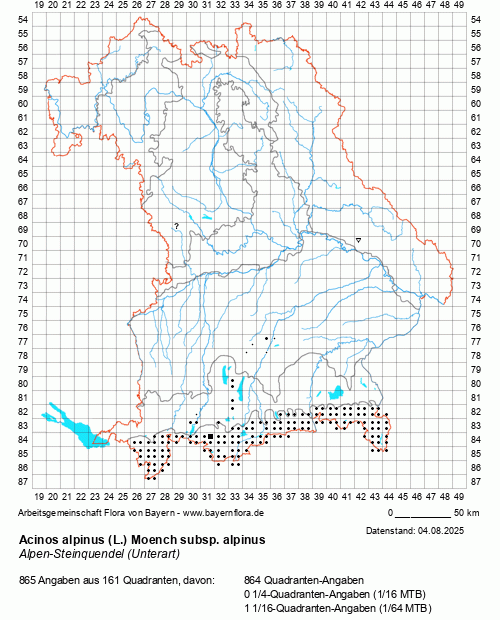 Die Verbreitungskarte zu Acinos alpinus (L.) Moench subsp. alpinus wird geladen ...