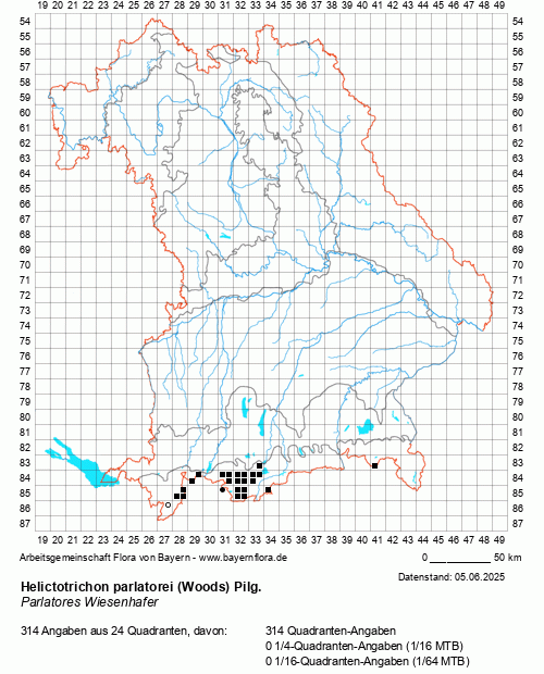 Die Verbreitungskarte zu Helictotrichon parlatorei (Woods) Pilg. wird geladen ...