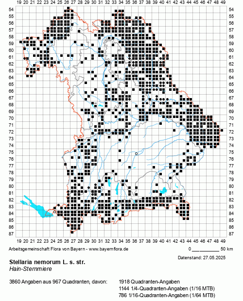 Die Verbreitungskarte zu Stellaria nemorum L. s. str. wird geladen ...