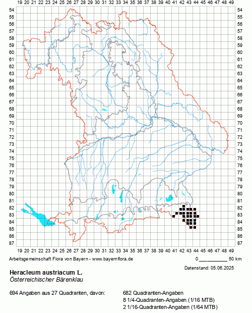 Die Verbreitungskarte zu Heracleum austriacum L. wird geladen ...
