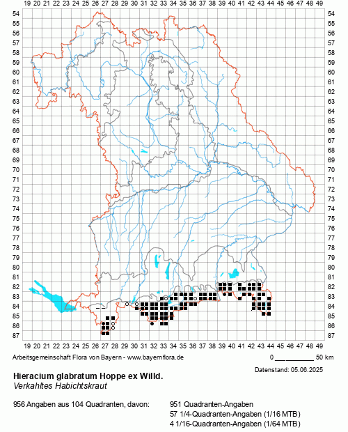 Die Verbreitungskarte zu Hieracium glabratum Hoppe ex Willd. wird geladen ...