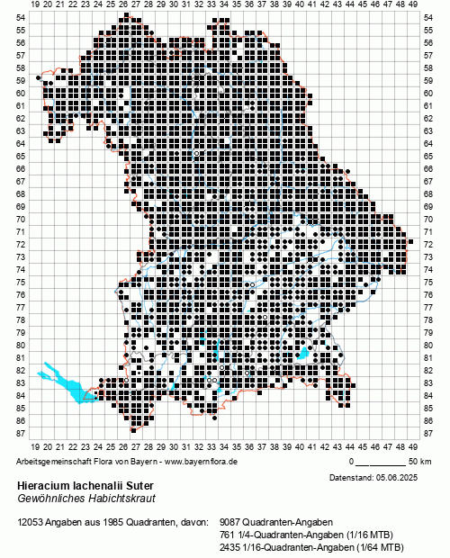 Die Verbreitungskarte zu Hieracium lachenalii Suter wird geladen ...