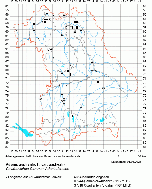 Die Verbreitungskarte zu Adonis aestivalis L. var. aestivalis wird geladen ...