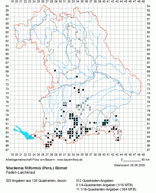 Die Verbreitungskarte zu Stuckenia filiformis (Pers.) Börner wird geladen ...