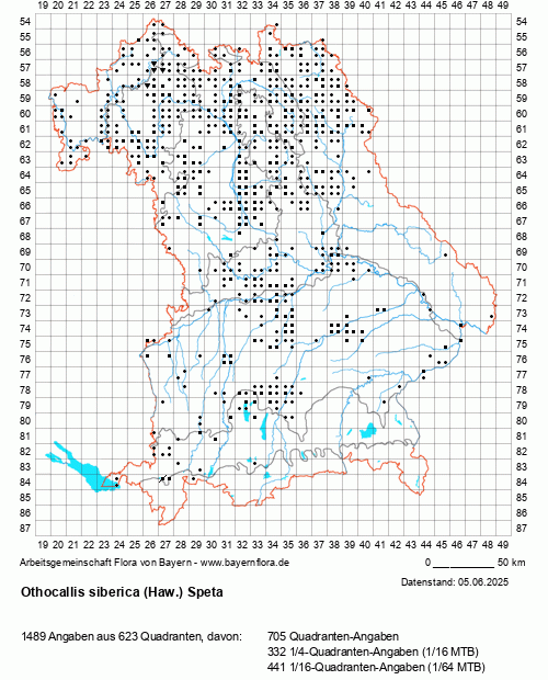 Die Verbreitungskarte zu Othocallis siberica (Haw.) Speta wird geladen ...