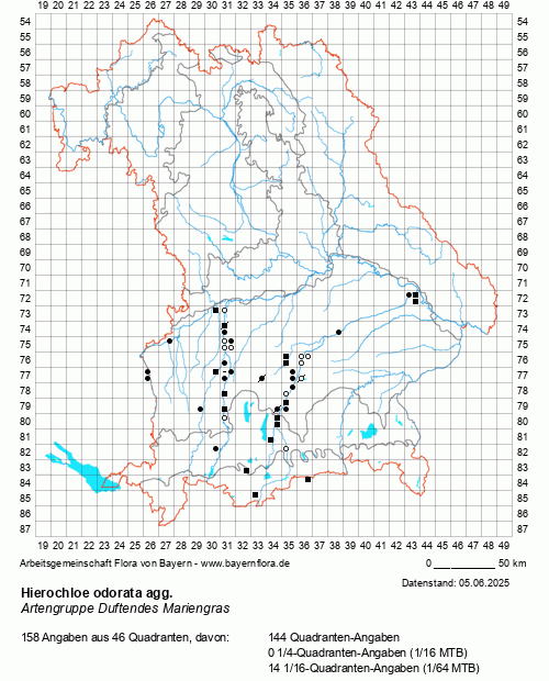 Die Verbreitungskarte zu Hierochloe odorata agg. wird geladen ...