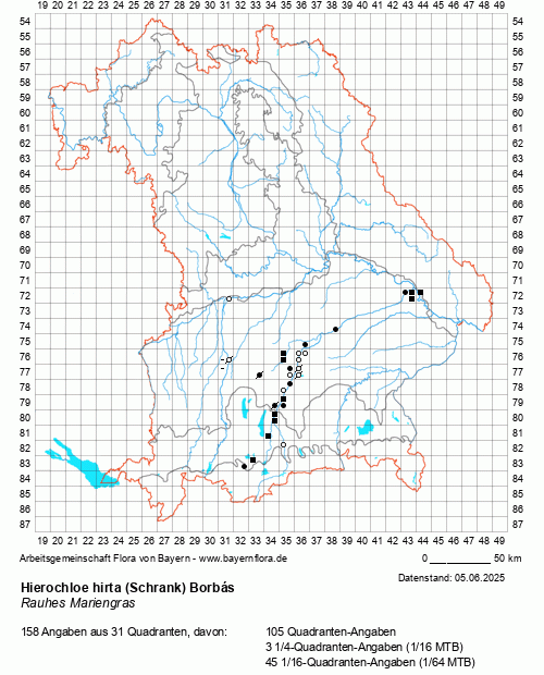 Die Verbreitungskarte zu Hierochloe hirta (Schrank) Borbás wird geladen ...