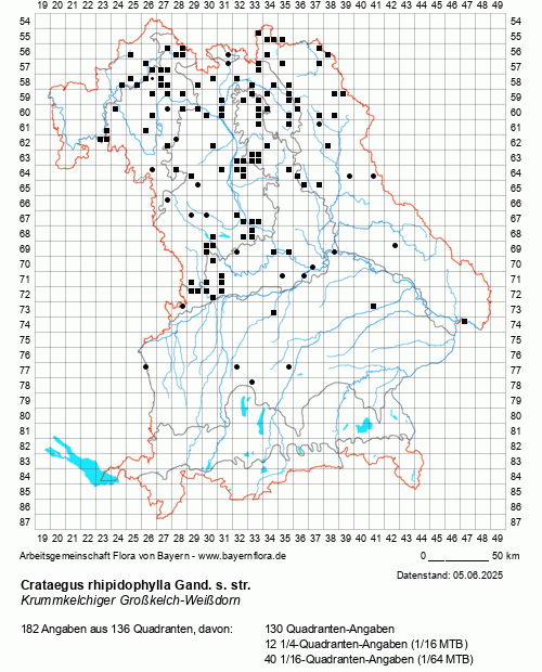 Die Verbreitungskarte zu Crataegus rhipidophylla Gand. s. str. wird geladen ...