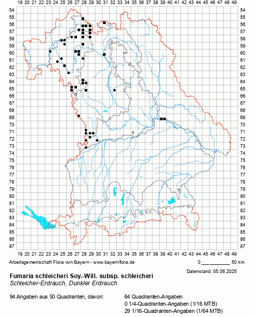 Die Verbreitungskarte zu Fumaria schleicheri Soy.-Will. subsp. schleicheri wird geladen ...