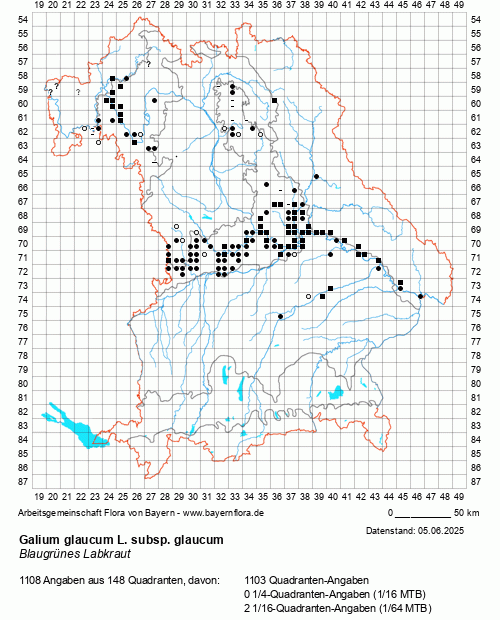 Die Verbreitungskarte zu Galium glaucum L. subsp. glaucum wird geladen ...