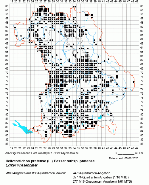 Die Verbreitungskarte zu Helictotrichon pratense (L.) Besser subsp. pratense wird geladen ...