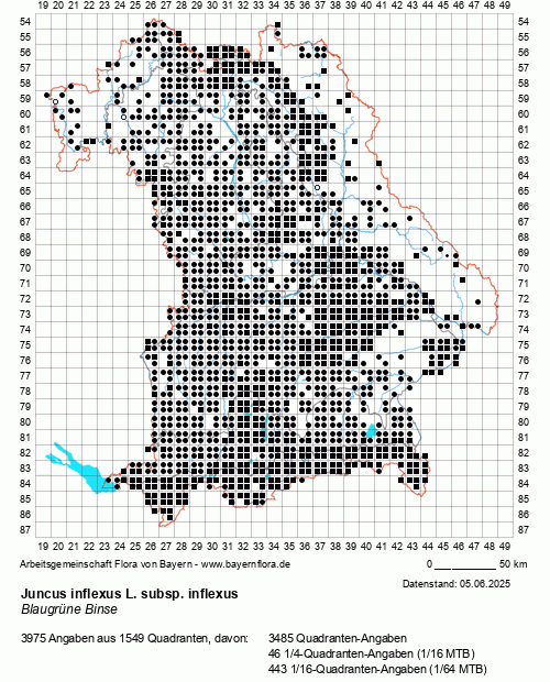 Die Verbreitungskarte zu Juncus inflexus L. subsp. inflexus wird geladen ...