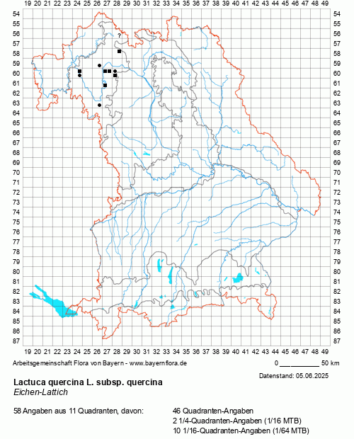 Die Verbreitungskarte zu Lactuca quercina L. subsp. quercina wird geladen ...