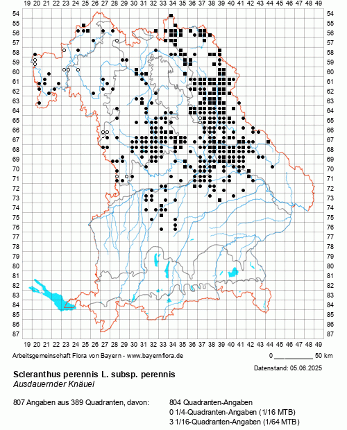 Die Verbreitungskarte zu Scleranthus perennis L. subsp. perennis wird geladen ...