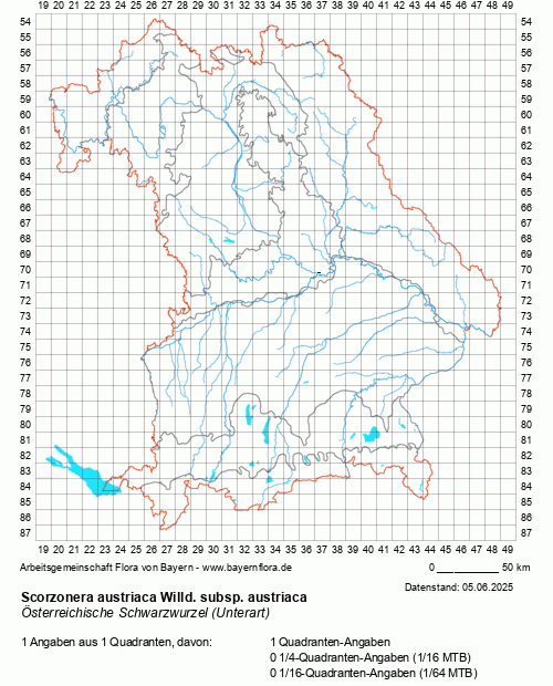 Die Verbreitungskarte zu Scorzonera austriaca Willd. subsp. austriaca wird geladen ...