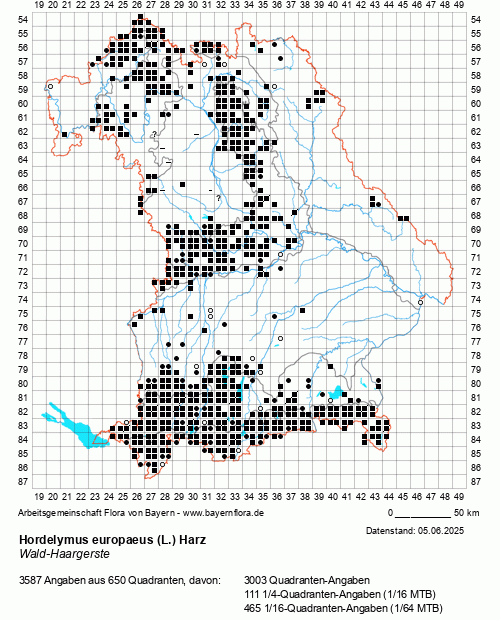 Die Verbreitungskarte zu Hordelymus europaeus (L.) Harz wird geladen ...