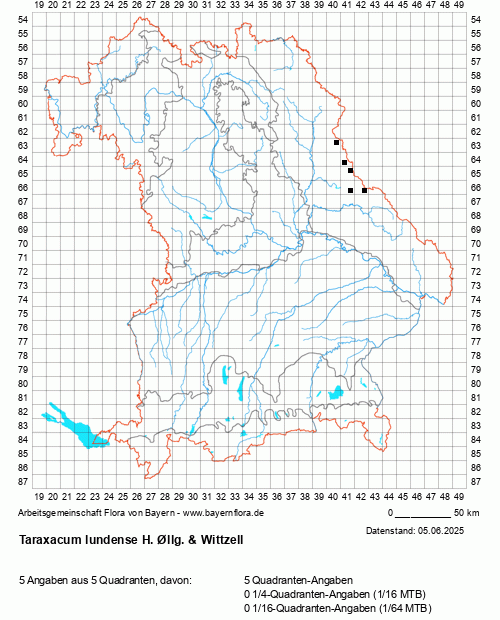 Die Verbreitungskarte zu Taraxacum lundense H. Øllg. & Wittzell wird geladen ...