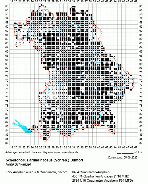 Die Verbreitungskarte zu Schedonorus arundinaceus (Schreb.) Dumort wird geladen ...