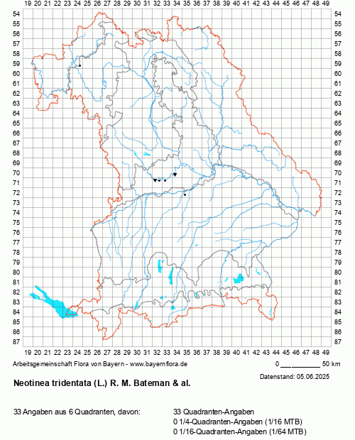 Die Verbreitungskarte zu Neotinea tridentata (L.) R. M. Bateman & al. wird geladen ...